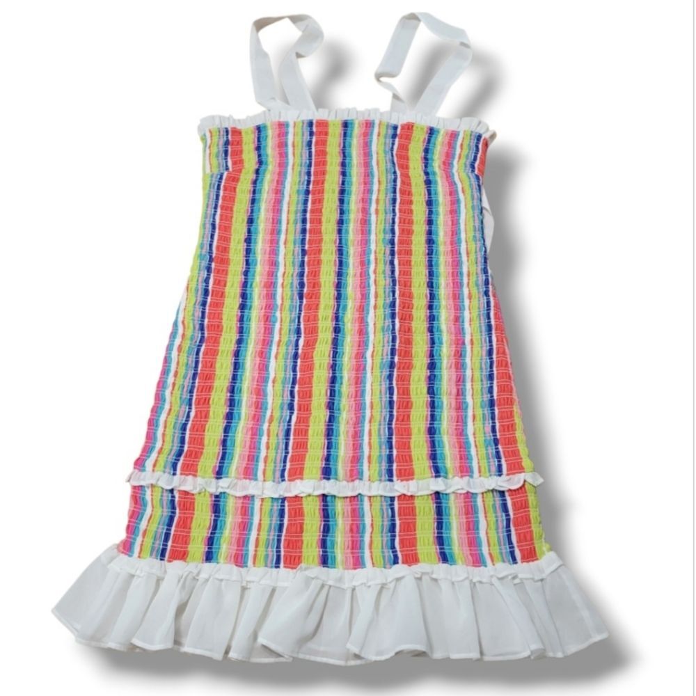 Joy & Ash Dress Size 1X Women's Plus Size Dress Ruffle Smocked Dress Sleeveless